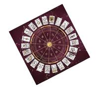 Tarot Mat Square - Flannel Altar Cloth, Horoscope Board Game Mat, Square Card Pad Oracle Decks, Beginner Tarot Reading | Divination Table for Spiritual Practice Home Use Accessories
