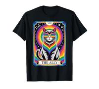Tarot mystique Rainbow Cat The Ally LGBTQ Pride Gay Support T-Shirt