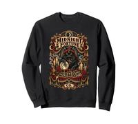 Tarot Noir de Minuit avec Chat et Symboles Occultes Sweatshirt