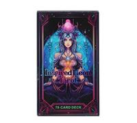 Tarot Oracle Cards, 78 Pieces Neon Illustrated Fortune Telling Deck in English, Beginner-Friendly Divination Cards, Spiritual Reading Game for Holiday, Party and Daily Use, 4.13x2.48 inches