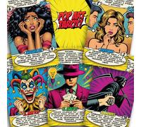 Tarot Pop Art - Tarot Debutant Français - Jeu de Tarot (78 Cartes) avec Significations Imprimées & Guide Illustré - Coffret Cadeau avec Boîte Magnétique - pour Débutants et Avancés (Italien)