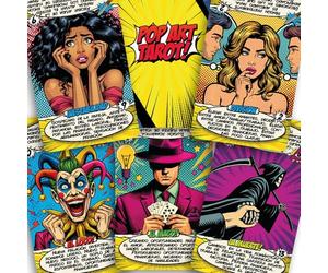 Tarot Pop Art - Tarot Debutant Français - Jeu de Tarot (78 Cartes) avec Significations Imprimées & Guide Illustré - Coffret Cadeau avec Boîte Magnétique - pour Débutants et Avancés (Espagnol)