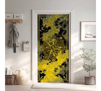 Tarot Sticker Mural, Symbole Magique Doré Autocollants De Porte Muraux Décoration Poster Murale, Astrologie Stickers de Porte Imperméable Vinyle 80x200 cm Q6iB128