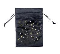 Tarots Pad Astrolabe Sorcière Divination Pendule Divination Nappe Prop Jeu de société Flanelle Sac de rangement Bijoux Dés Set pour enfants, Noir , Taille unique