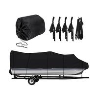 Tarp de Bateau, couvertures | Couvercle pêche en Tissu Oxford avec Sac Rangement pour Coque V, tri-runabout et Le Stocker lorsqu'il n'est Pas utilisé, ce Qui est très Pratique à utili