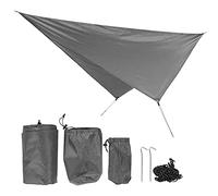 Tarp de Camping étanche Durable Léger Léger Multifonctionnel Rhombus Cauvre Sun Shade Rain Rain pour Camping Outdoor Place Pique-Nique Hamac Polyester Tissue 360x290cm (Gris)