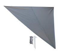 Tarp De Parasol Triangle Imperméable et Résistant, 3x3x3m à 5x5x5m, Tissu Argenté Anti - UV - Installation Facile avec Anneaux D, Protection UV 95%, Parfait pour Camping et Jar (4 * 4*Coupe du Monde)