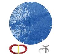 TARPAL Bâche Ronde imperméable de 4,3 m en Polyester de 8 mm - Bâche Multifonction résistante à la poussière et aux UV - pour Niche/Tente sous la bâche, etc. (Bleu/Noir)