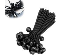 Tarpaulin Bungee Cord With Ball,20 Pieces Pool Tarpaulin Tensioner,30 Cm,Black,For Tents,Curtains,Banners