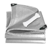 Tarpaulin Étanche Exterieur 270 x 450 cm Anti UV Bâche de Protection Hivernale Protection Totale Extra Forte pour Bois, Jardin, Toit Construction, Argent