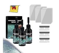 Tarpic Glass Repair Kit, 2025 Upgrade Windshield Crack Fix Pro Repair Liquid, Universal Cracks Gone Glass Repair Kit for Automotive Windscreen Tool, Rock Chip Repairing Windshield (3pcs)