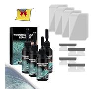 Tarpic Glass Repair Kit, 2025 Upgrade Windshield Crack Fix Pro Repair Liquid, Universal Cracks Gone Glass Repair Kit for Automotive Windscreen Tool, Rock Chip Repairing Windshield (4pcs)