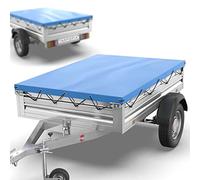 Tarpofix® Bâche Protection Plate 257,5 x 134,5 x 8 cm avec Corde de bâche - Bâche de remorque renforcée en PVC - Bache pour remorque Divers modèles de remorques de Voitures de 750kg & 1000kg FP4