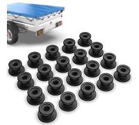 Tarpofix® Crochet ridelle de bâche ronds (20 pcs) pour filet et bache remorque en plastique dur - crochets de fixation - boutons