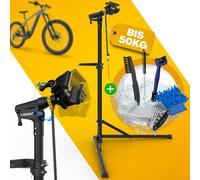 Tarpofix® Support Velo Atelier Charge 50 kg | Hauteur Réglable pince Rotative 360° Pied d'atelier Vélo | Pied Atelier VTT Electrique | Support Reparation Velo Pour tous les Types de Vélos
