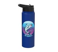Tarpon Poisson Sauvage Silver Kings Océan Atlantique Stainless Steel Insulated Water Bottle