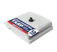Tarps Now Bâche de drainage anti-fuite de plafond avec bride de drainage et anneau en D - Attrape-pluie de toit - Bâche imperméable - Facile à suspendre et réutilisable, blanc (1,5 x 1,5 m)