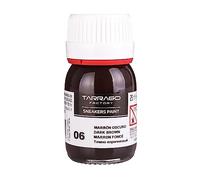 Tarrago | Peinture pour baskets 25 ml avec pinceau et éponge | Couleurs de base | Peinture pour baskets et chaussures de sport en cuir, cuir synthétique et toile (Brun foncé 06)