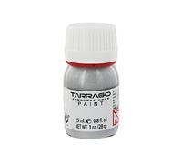 Tarrago | Peinture pour baskets 25 ml avec pinceau et éponge | Couleurs métalliques | Peinture pour baskets et chaussures de sport en cuir, cuir synthétique et toile (Old Silver 502)