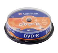 TARRINA 10 DISQUES VERBATIM DVD-R 4,7 Go 16 PACK 43523 BOBINE LOT DE LECTEURS