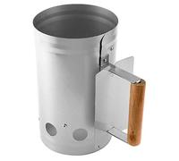 Tarrington House Grill firelighter Allume-feu, Acier/Bois, Ø 17 x 28 cm, avec poignée en Bois Dur, pour Barbecue, argenté