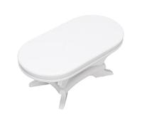 TARSHYRY 1:12 Scale Dollhouse White Oval Wooden Table Basse Miniature Tys-Tatable pour Décor Miniature Birch Bois