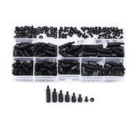 TARSHYRY 250pcs Standoffs Nylon Mâle Mâle Femelle Colonne HEX HEPPACK SPACER VIS MOTE D'ASSORTATION DE NORT M2 M3 avec Boîte DE Rangement (M3 Single Pass-A)