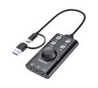 TARSHYRY 7.1 Adaptateur de Carte Son USB 7.1 avec Prise de Contrôle de Volume de Prise de Prise 3,5 Mm et Lecture du Casque de Haut-Parleur Stéréo pour PC, Ordinateur Portable, Bureau,