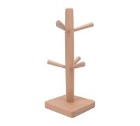 TARSHYRY Arbre Porte-tasses, Porte-tasses en Bois de Hêtre avec Supports Inclinés pour un Séchage Rapide, Porte-tasse à café Décoratif Antidérapant pour Comptoir de Cuisine, Salle à