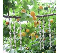 TARSHYRY Bâtons Anti-effrayants Réfléchissants de 30cm, Tiges de Dissuasion des Oiseaux Tordus par Le Vent, 12 Pièces (Silver)