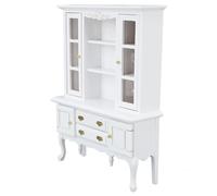 TARSHYRY Bookshelf de Poupée, Librairies Miniatures Accessoires de Maison de Poupée 1:12 Scale en Bois Bibliothèque Affiche étagère de Meubles de Maison de pour Bricolage de Salon de Bricolage (WHITE)