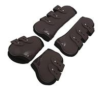 TARSHYRY Bottes d'attelle pour Les Chevaux, Enveloppe Debout pour Les Chevaux PU Shell Tendon Fetlock Guard Boots Boots Horse Horse Shoes for Riding Shock Absorbing Jumping Competition (Ensemble de