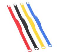 TARSHYRY Bracelet en Silicone NFC, Bande de Points, Bracelet de Contrôle D'accès Réécrit pour L'hôtel, Salle de sauna. Carte de Visite DOT 4pcs en Rouge, Jaune, Bleu, Noir