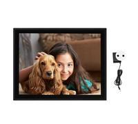 TARSHYRY Cadre Photo Numérique 15 Pouces, Cadres Photo Cadeaux de Noël WiFi 2,4 GHz 1920 X 1080P Écran IPS avec 32 Go de Mémoire Écran Tactile Marche/arrêt Automatique pour la Famille iOS (Prise UE)