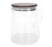 TARSHYRY Cafetière Bouilloire À Thé Pot À Eau En Verre Transparent Avec Chaleur Verre Borosilicate Conception À Double Couche Poignée Anti-brûlure Pour Café Thé Jus De Lait Fournitures De (500ML)