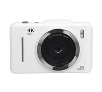 TARSHYRY Caméra Numérique 4K 48MP Images Ultra Claires 16x Zoom Caméra Vidéo Portable pour Le Vlog de Voyage (White)