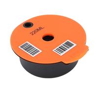 TARSHYRY Capsule de café Rechargeable, Dosette de Filtre à café Réutilisable avec Brosse Cuillère pour Machine à Compatible, Facile à Nettoyer et à Démonter, Matériau PP de qualité (220ML)