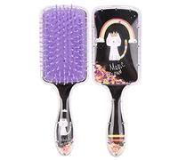 TARSHYRY Cartoon Hair Peigt Raide Coiffure à Air bou oiffure Peigne Massage de Cheveux Brosse Baleine Panda Chat pour les Soins de Cheveux Quotidiens (chat arc-en-ciel noir)