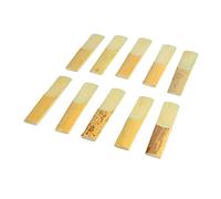 TARSHYRY Clarinette Reed Case, Saxophone Soprano 10pcs Saxophone EB Clarinette Roseaux Roseaux de la s'adapte aux Anches pour la EB, la BB, le Soprano (Numéro de couleur du bois 2.5)