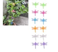 TARSHYRY Clips pour Plantes Libellules, Support de Tige de Fleur en Plastique pour Orchidées, Plantes Grimpantes, avec Structure Robuste pour Vigne, Légumes, Tomates, Haricots (Multicolore)