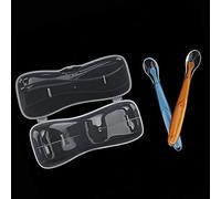 TARSHYRY Cuillères de bébé, Cuillères en Silicone bébé Silicone Baby Nething Spoons Baby Training Spoon pour Tout-petits Micro-ondes, Lave-vaisselle et Congélateur (Jaune Bleu)
