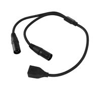 TARSHYRY Double XLR vers RJ45 Câble 3 Broches XLR vers RJ45 Adaptateur XLR Mâle vers RJ45 Femelle Y Splitter avec 22 AWG Oxygen-Libry Cuivre Blindage pour CON Controller Éclairage de