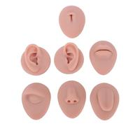 TARSHYRY Ensemble de 7 Modèles de Pratique de Perçage Corporel en Silicone Souple, Modèles de Simulation Flexibles pour L'oreille, les Yeux, le Nez, la Bouche, la Langue et le Nombril pour (Peau