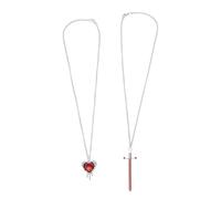 TARSHYRY Ensemble de Colliers avec Pendentif en Forme D'épée en Forme de Cœur, Bijoux de Couple Assortis Romantiques, Déclaration D'amour Symbolique, Cadeau pour Anniversaires, (18.00)
