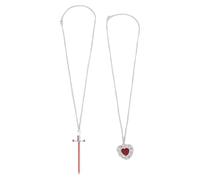 TARSHYRY Ensemble de Colliers de Couple en Forme D'épée en Forme de Cœur, Pendentif D'amour et de Force Assortis, Bijoux avec Chaîne de 50 Cm, pour la Saint-Valentin, un Anniversaire, un (15.00)
