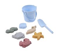 TARSHYRY Ensemble de Jeu de Sable en Silicone pour Les Tout-Petits Comprenant Un Seau, des Formes d'animaux, Une Pelle et Une Ficelle pour des Activités de Plage Amusantes (Blue)