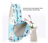 TARSHYRY Étui à Crayon, Boîte à Crayon Carton de Lait Sac de Cosmétique PU Grande capacité Boîtier Rangement Sac Marker Plaquer (Blue)