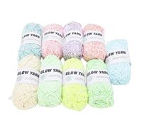 TARSHYRY Fil à Tricoter Phosphorescent Bicolore pour écharpes, Châles et Bonnets, 9 Pelotes de Polyester, 50 M (54,7 yd), 473 G