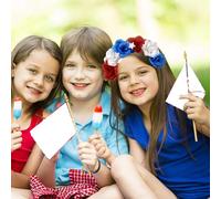 TARSHYRY Flag Bandband Hair Hoop Red Blanc et Blue Fleur Bande de Casse-coiffure Indépendance Jour du 4 Juillet Accessoires de Cheveux pour Célébration de la Fête (Modèle B : serre-tête)