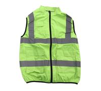 TARSHYRY Gilet de Refroidissement pour Les Vêtements d'été avec des Bandes Réfléchissantes et Un Ventilateur 5V intégré pour Les Activités de Plein Air (Vert Fluorescent #16)